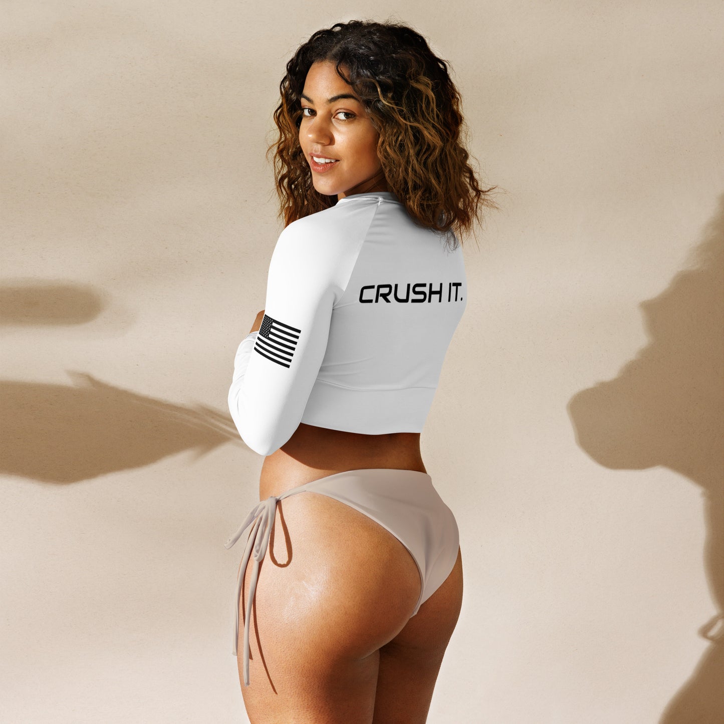 FU - Recycled long-sleeve crop top
