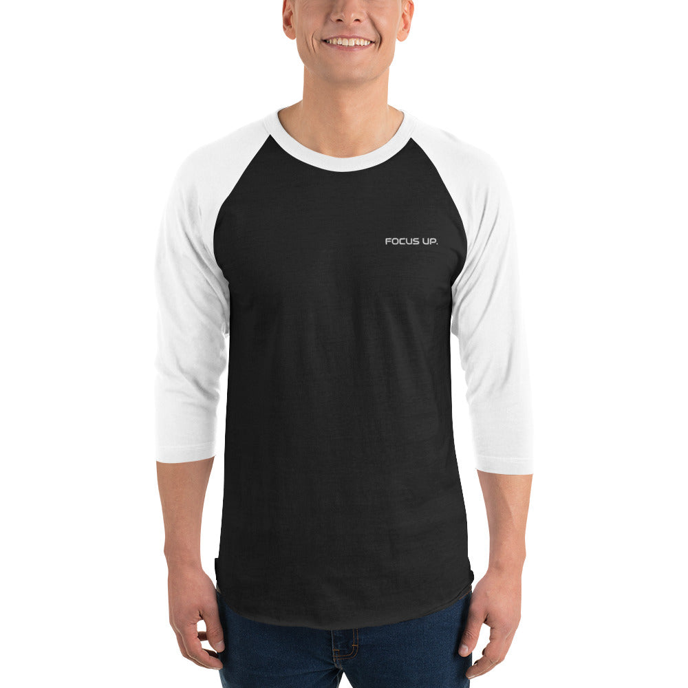 FU - 3/4 sleeve raglan shirt - white embroidery