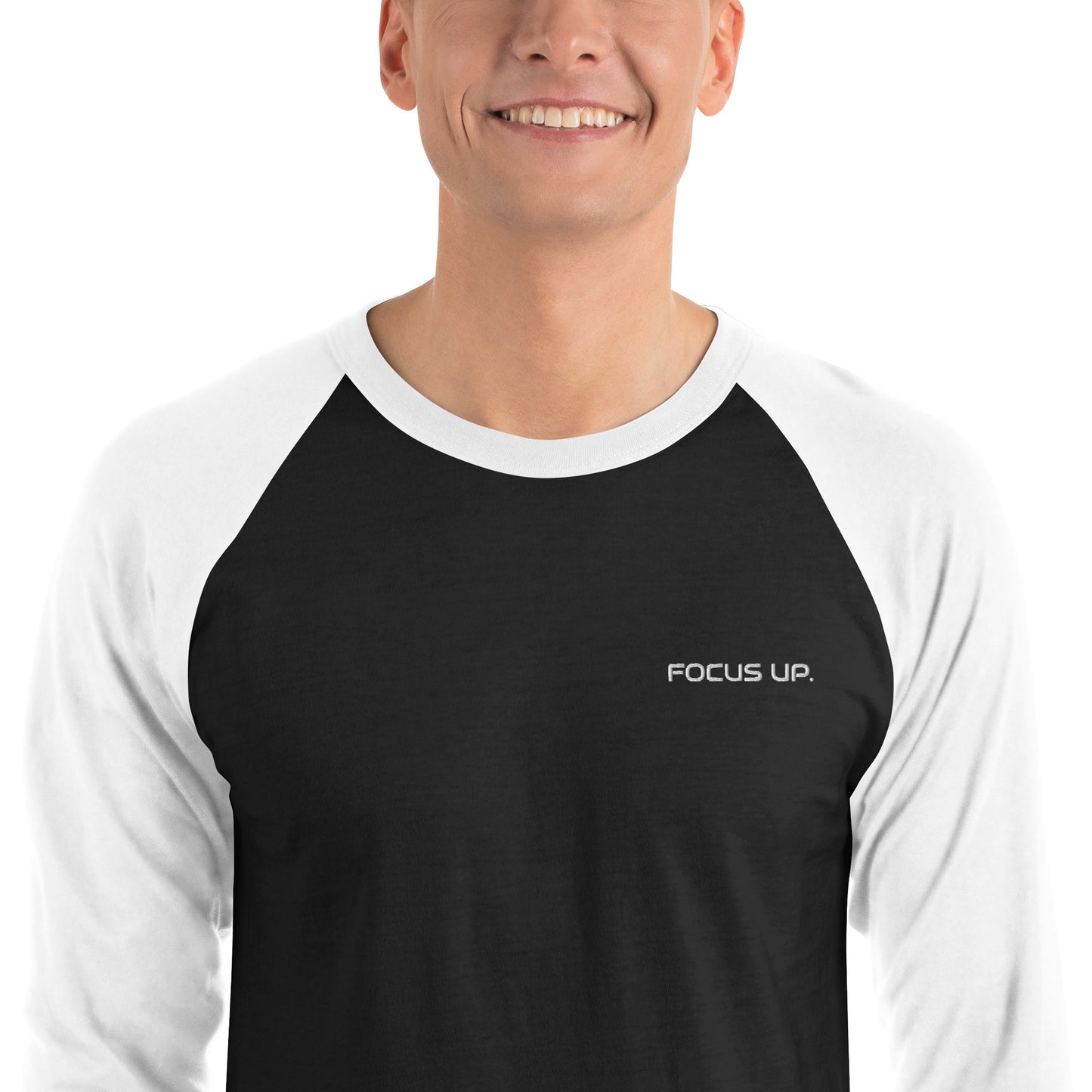 FU - 3/4 sleeve raglan shirt - white embroidery