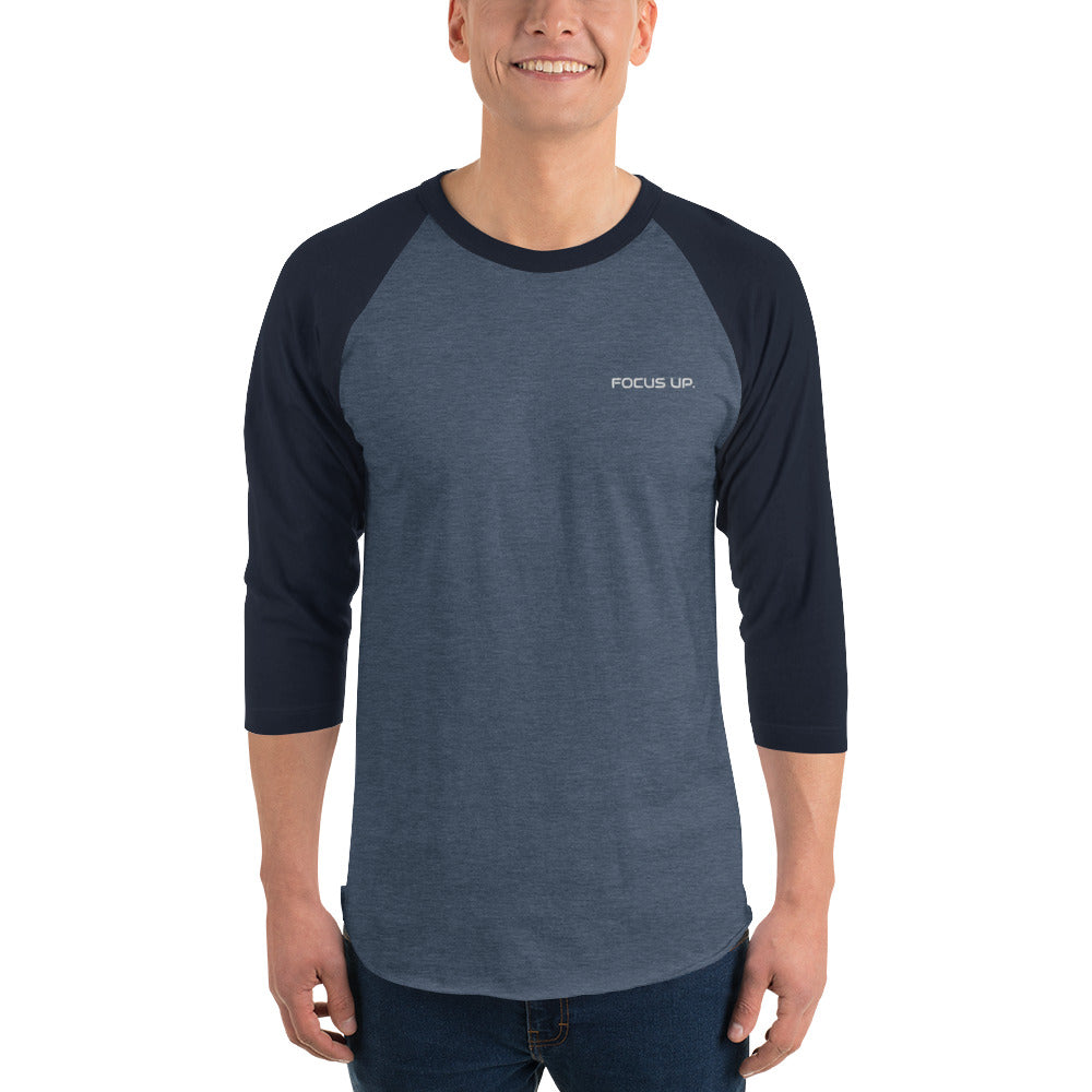 FU - 3/4 sleeve raglan shirt - white embroidery