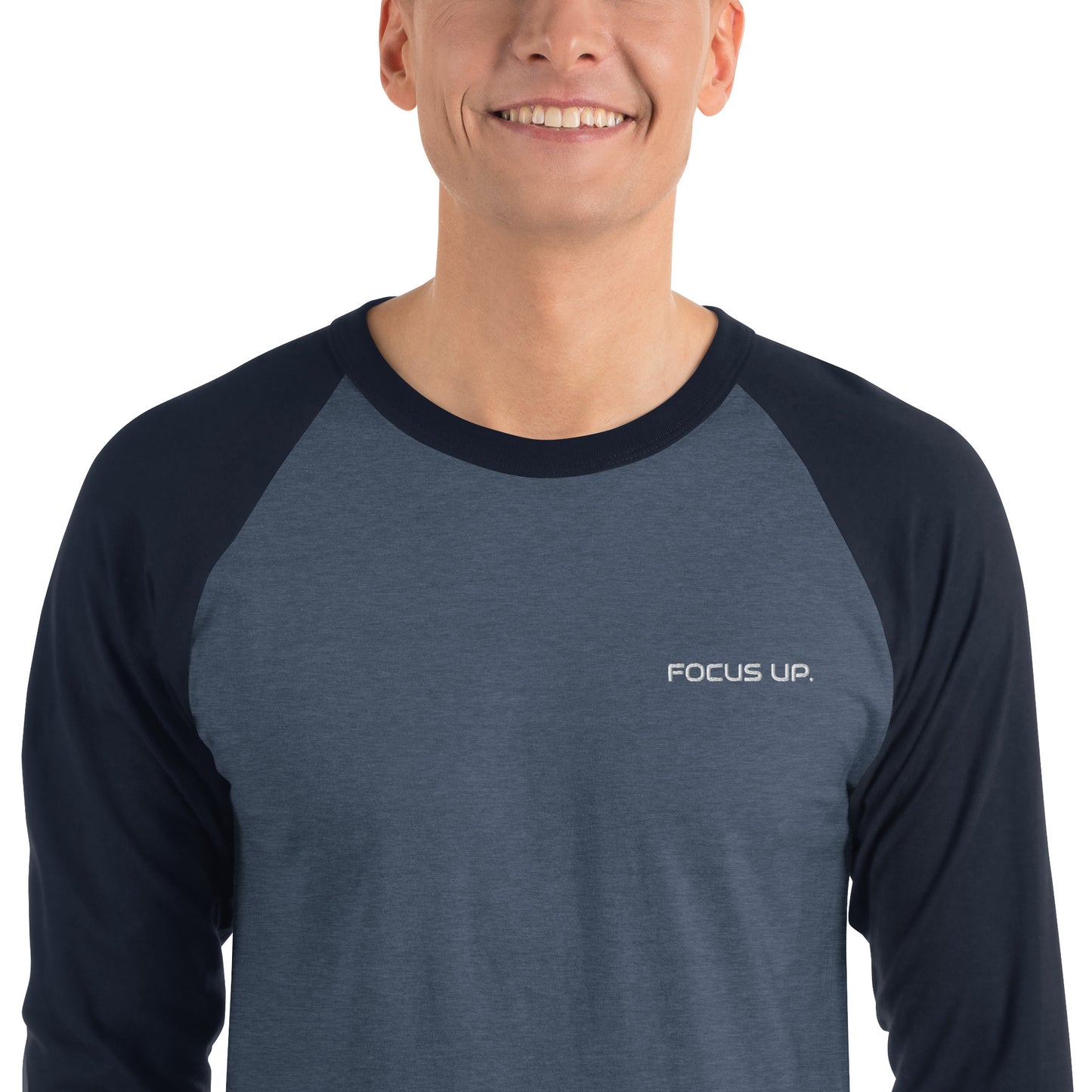 FU - 3/4 sleeve raglan shirt - white embroidery
