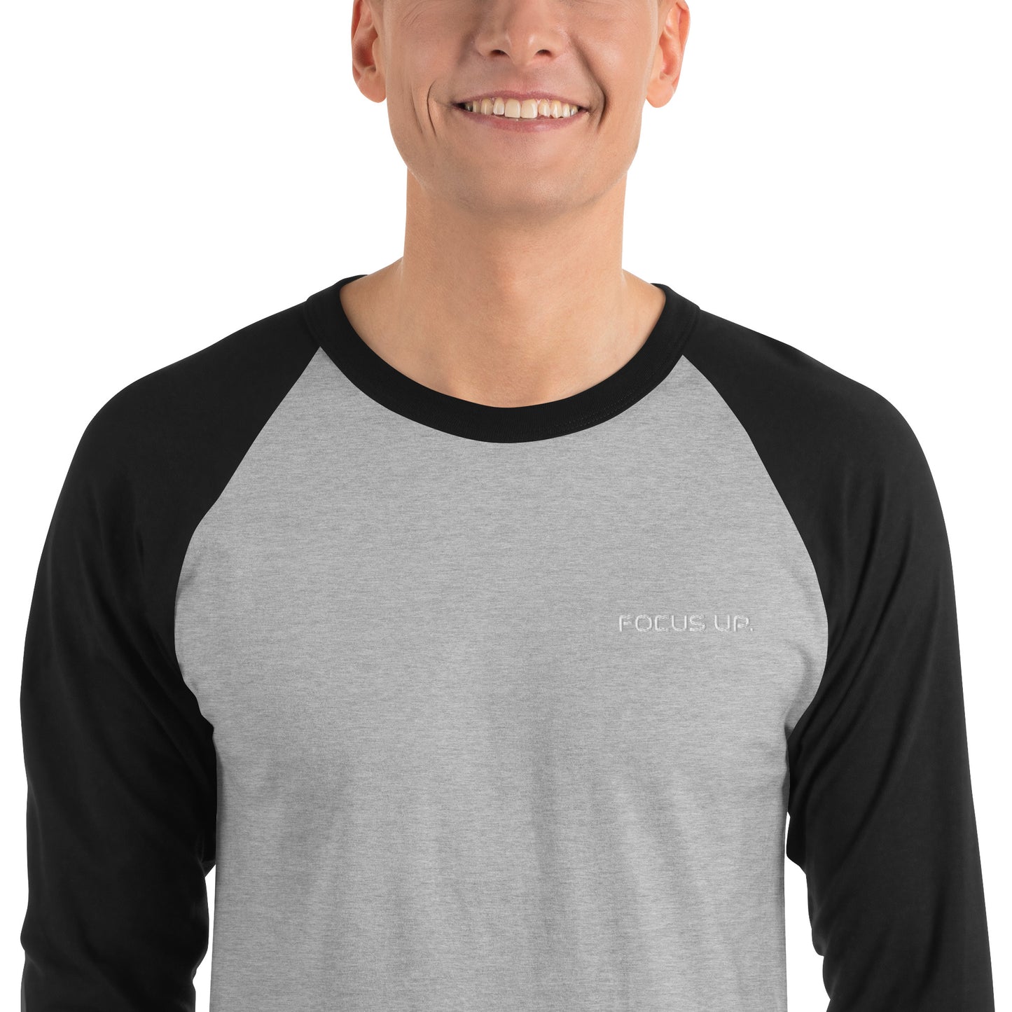 FU - 3/4 sleeve raglan shirt - white embroidery