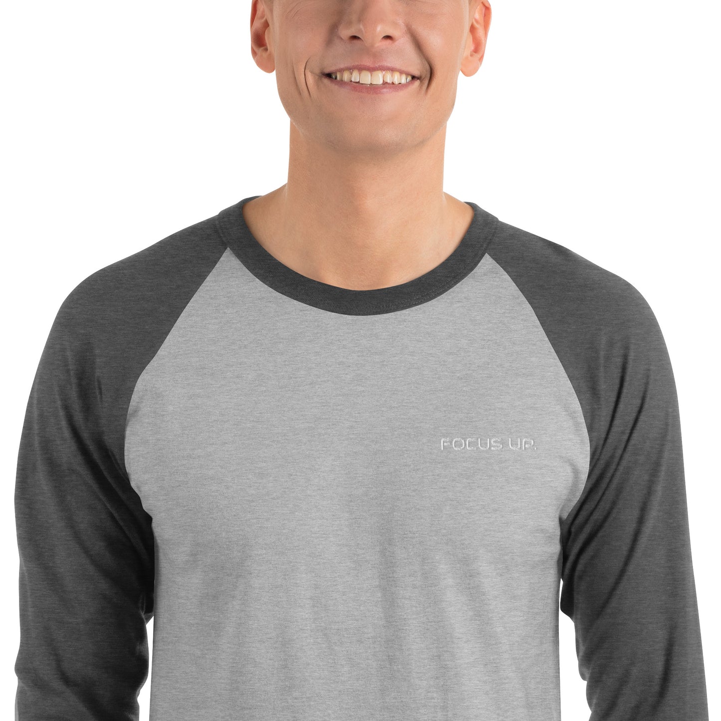 FU - 3/4 sleeve raglan shirt - white embroidery