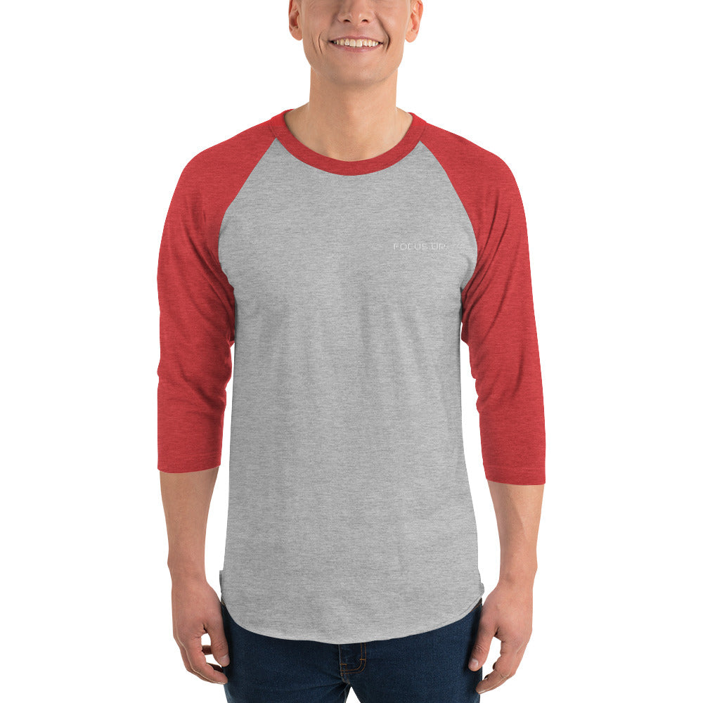 FU - 3/4 sleeve raglan shirt - white embroidery