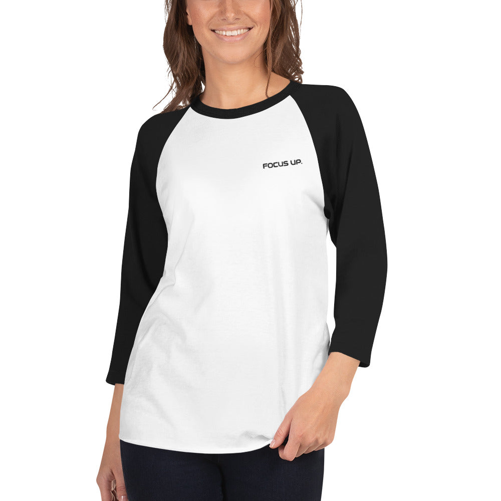 FU - 3/4 sleeve raglan shirt - black embroidery