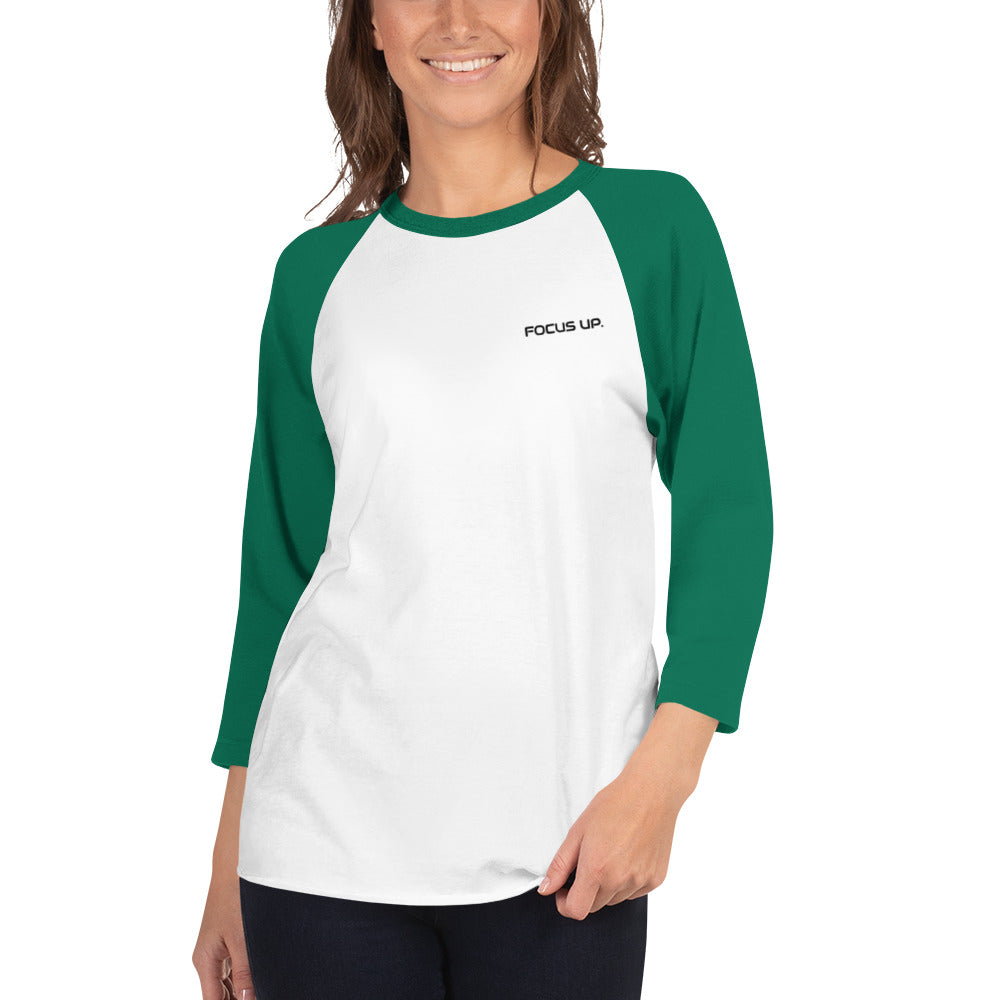 FU - 3/4 sleeve raglan shirt - black embroidery