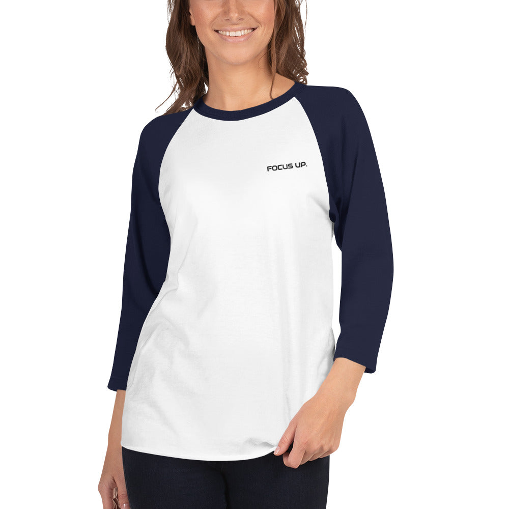 FU - 3/4 sleeve raglan shirt - black embroidery