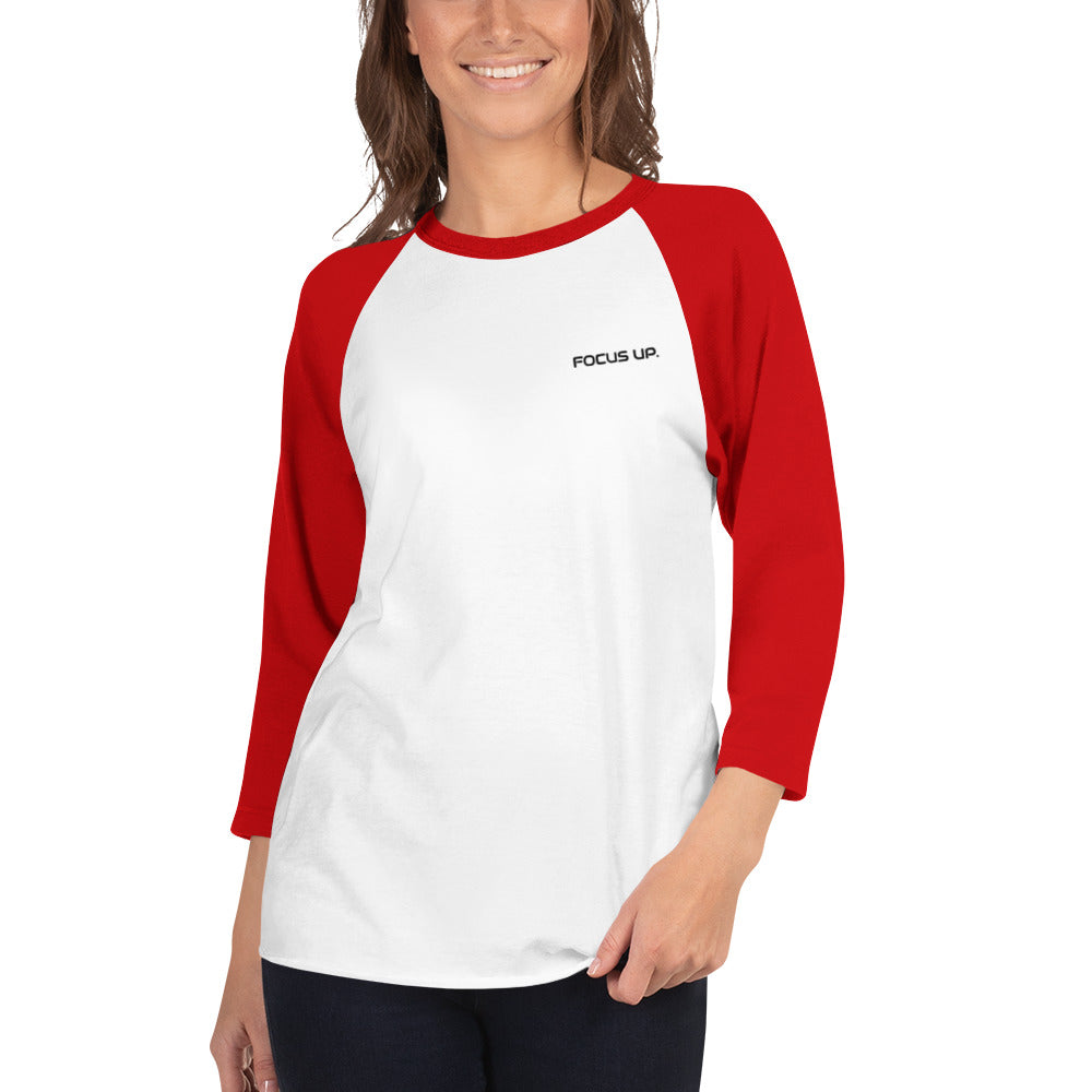 FU - 3/4 sleeve raglan shirt - black embroidery