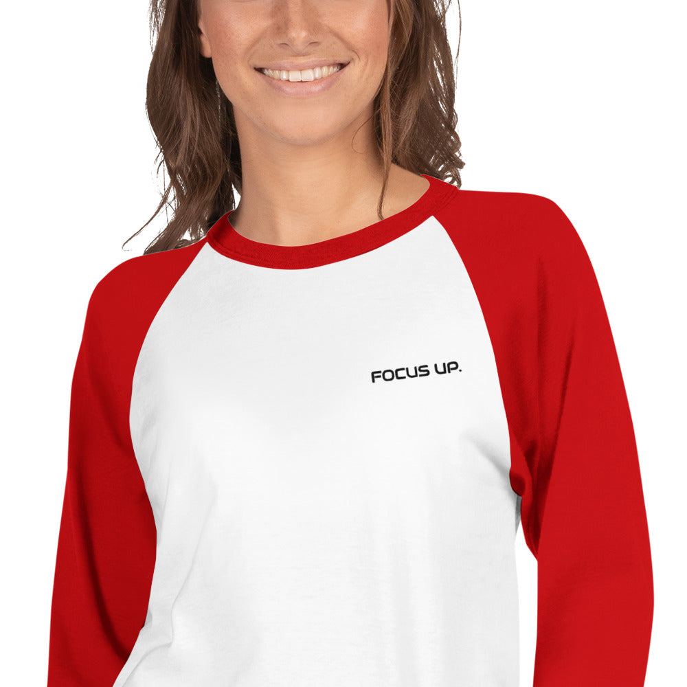 FU - 3/4 sleeve raglan shirt - black embroidery