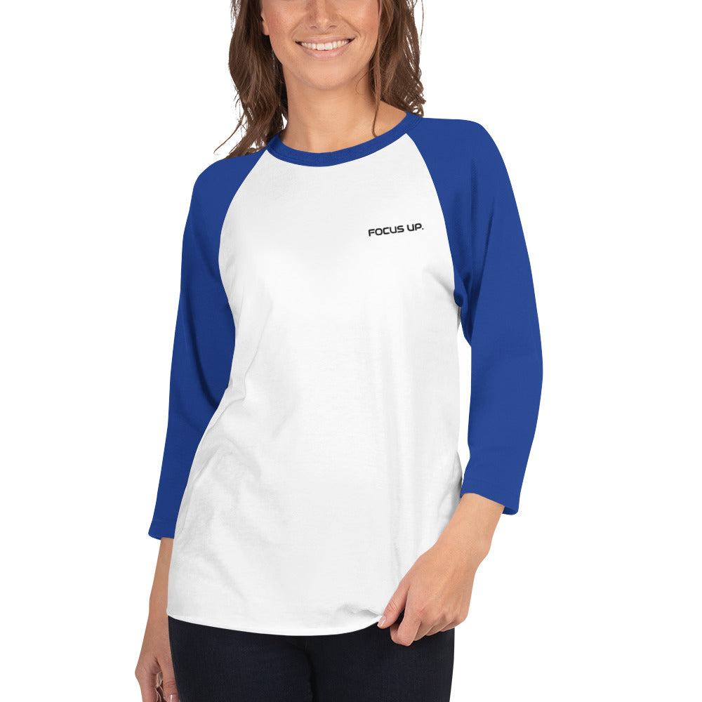 FU - 3/4 sleeve raglan shirt - black embroidery