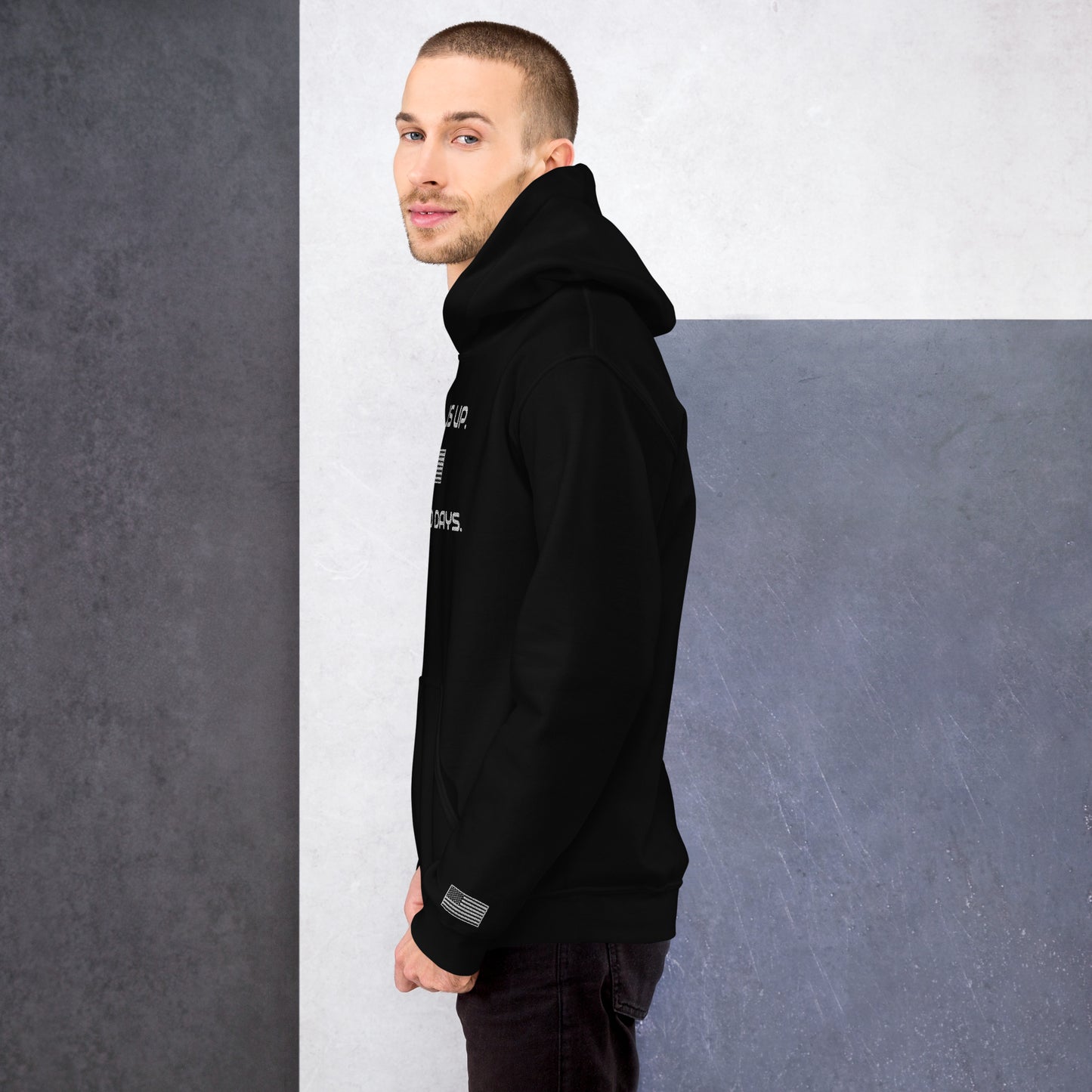 FU No Bad Days - Heavy blend Unisex Hoodie - white embroidered
