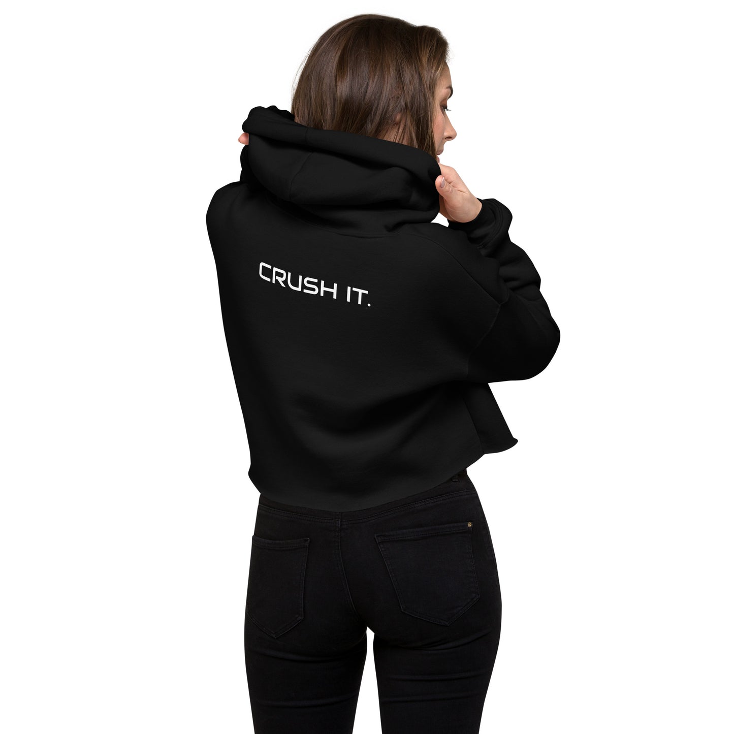 Focus Up & Crush It - Women's Crop Hoodie