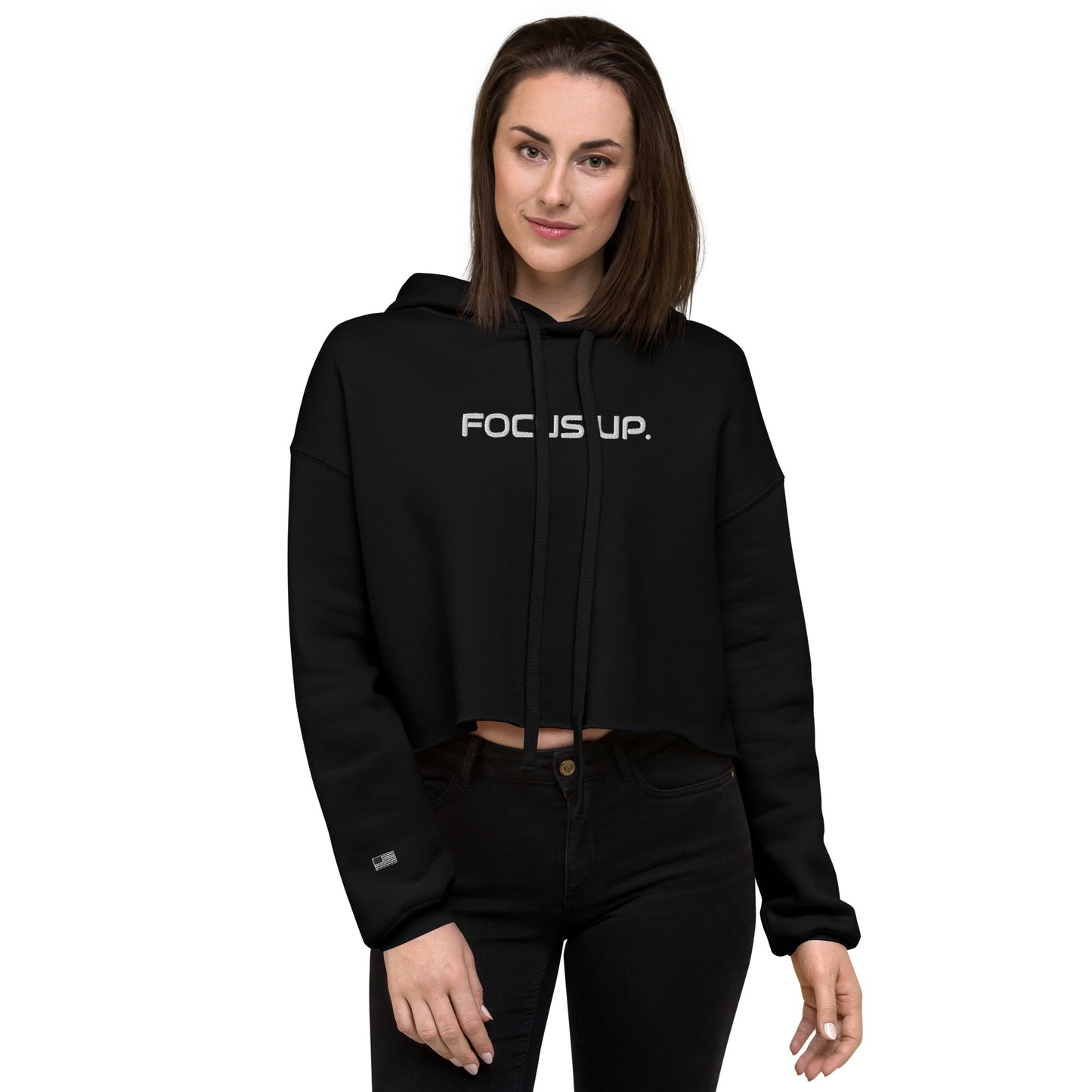 Focus Up & Crush It - Women's Crop Hoodie