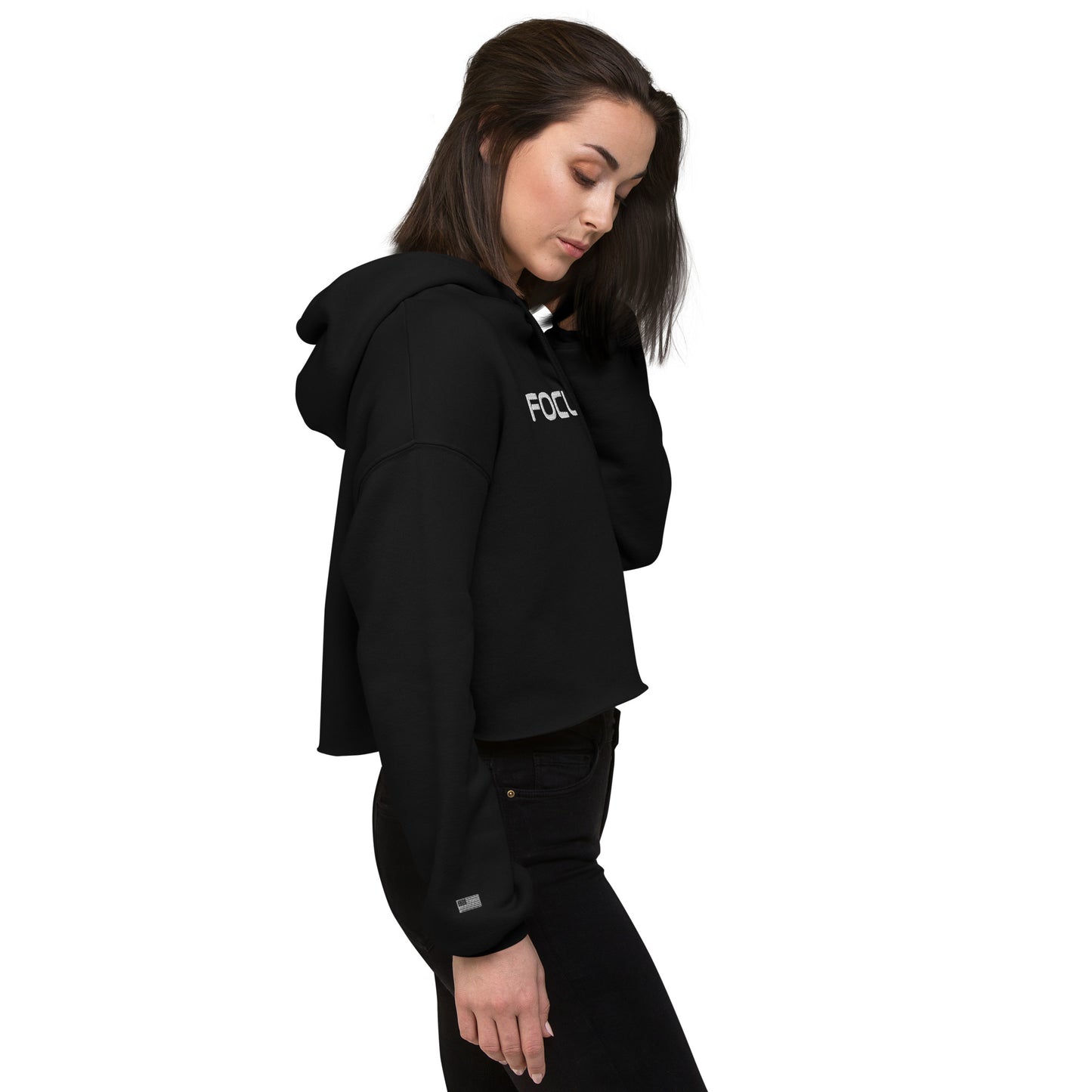 Focus Up & Crush It - Women's Crop Hoodie