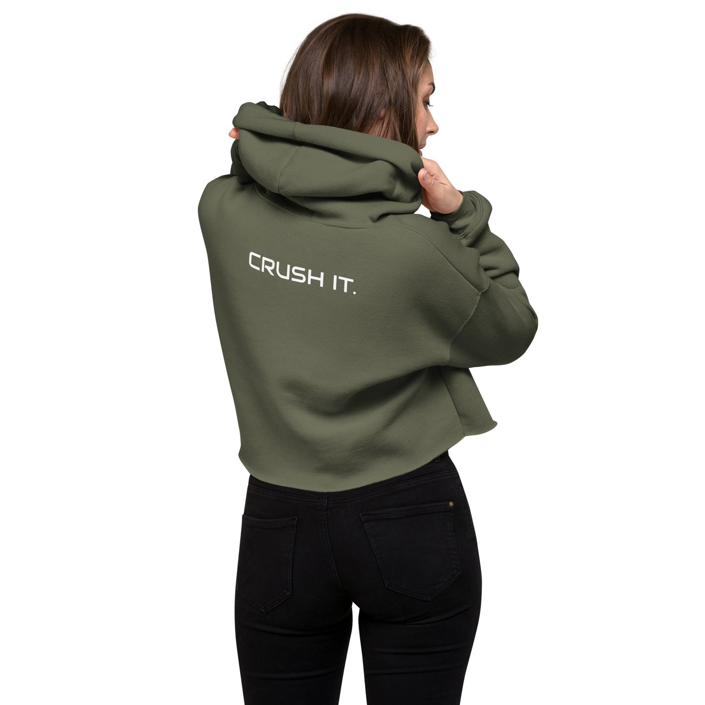 Focus Up & Crush It - Women's Crop Hoodie