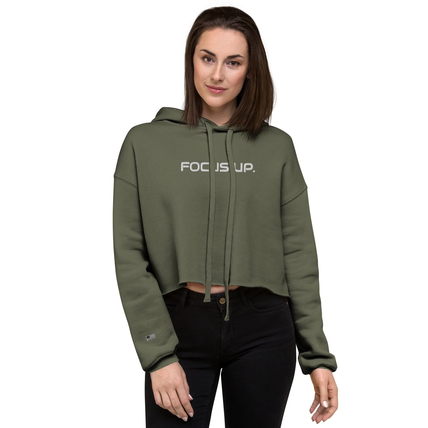 Focus Up & Crush It - Women's Crop Hoodie