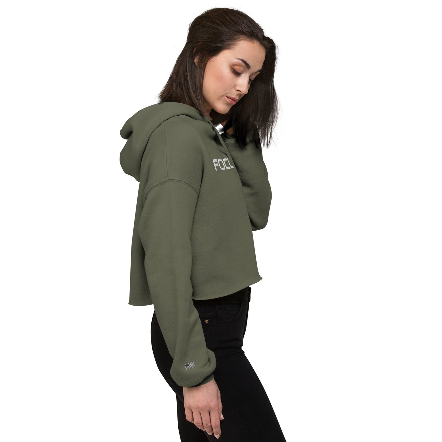 Focus Up & Crush It - Women's Crop Hoodie