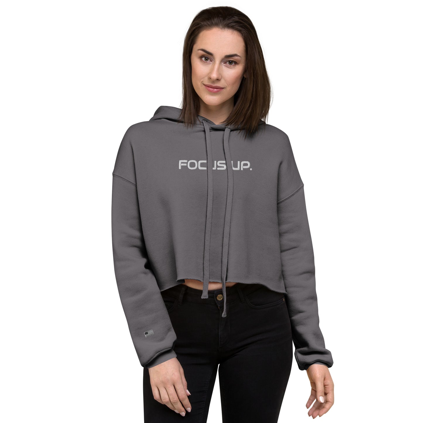 Focus Up & Crush It - Women's Crop Hoodie