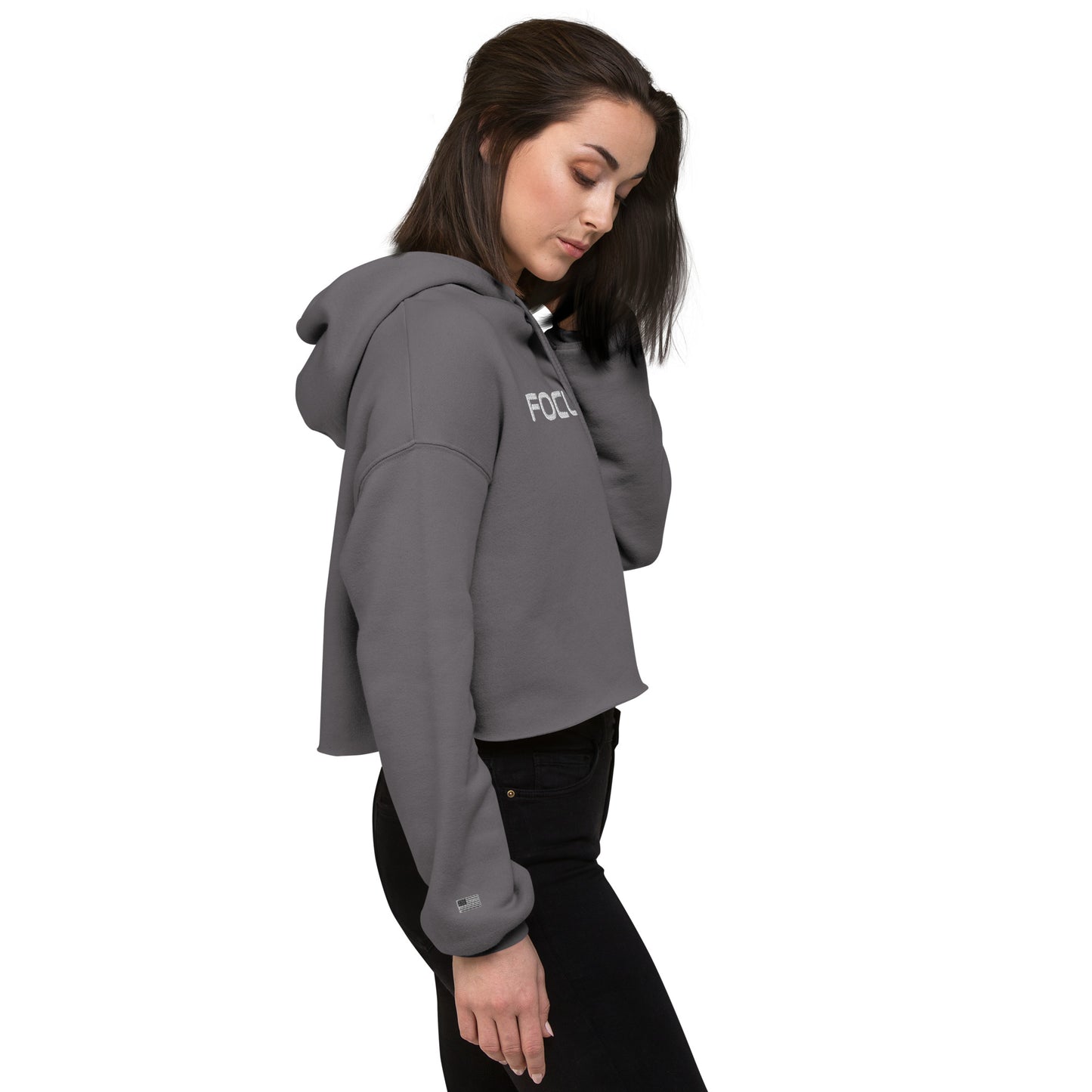 Focus Up & Crush It - Women's Crop Hoodie