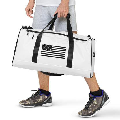 FU black and white patriot Duffle bag