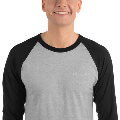 FU - 3/4 sleeve raglan shirt - white embroidery