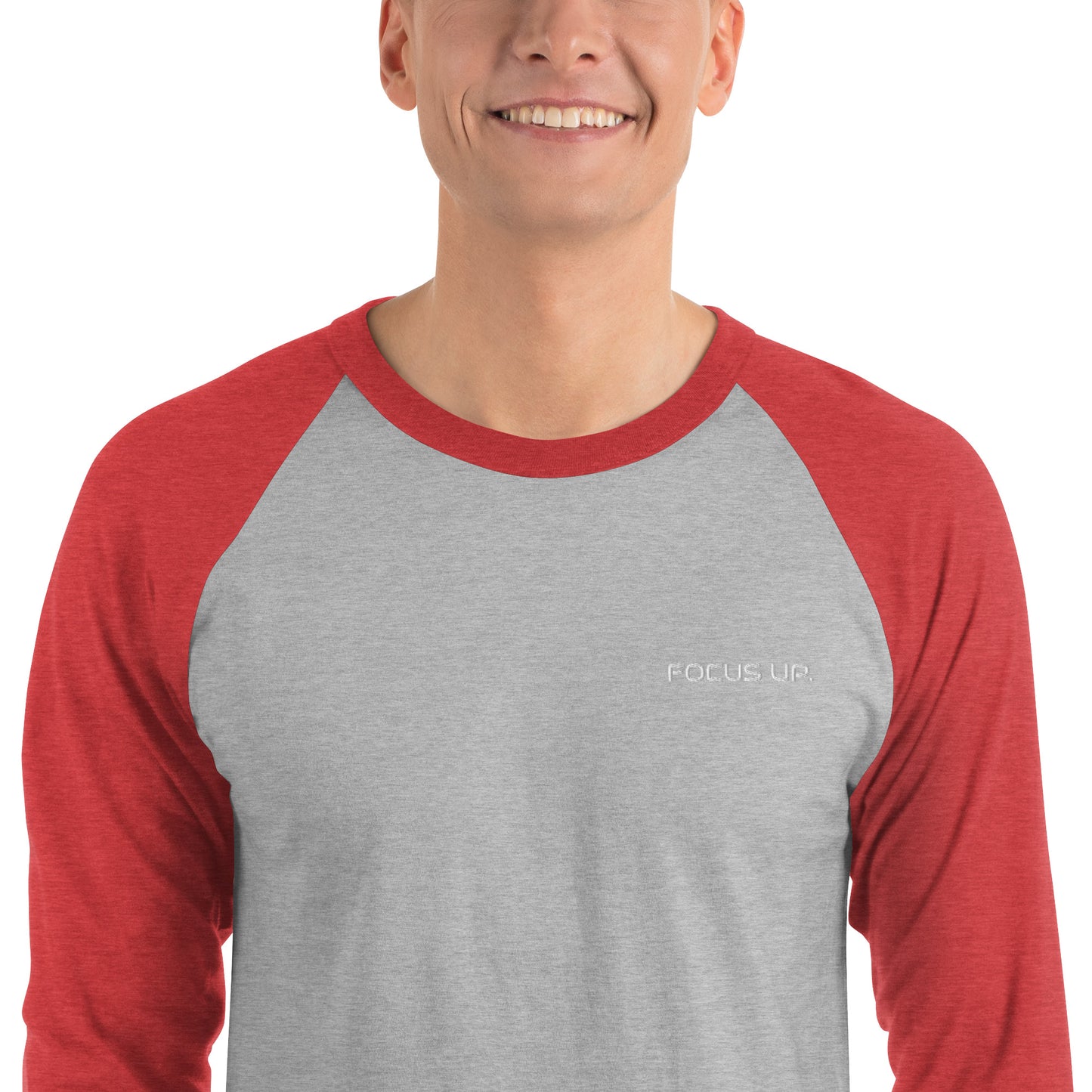 FU - 3/4 sleeve raglan shirt - white embroidery