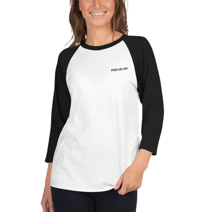 FU - 3/4 sleeve raglan shirt - black embroidery