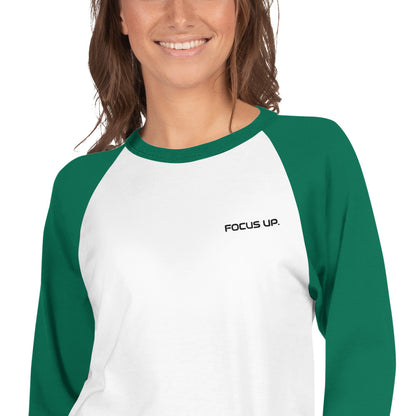 FU - 3/4 sleeve raglan shirt - black embroidery
