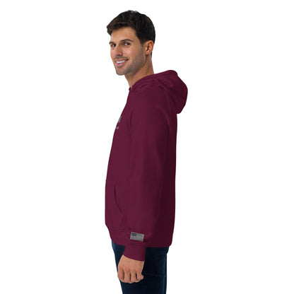 FU - Unisex eco raglan hoodie - white embroidery