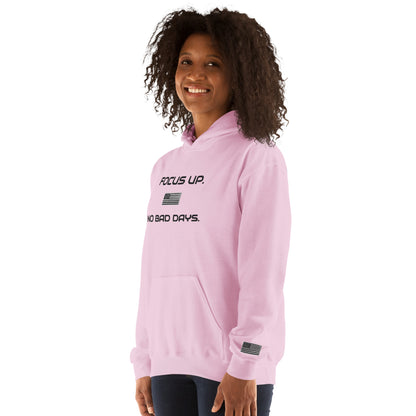 FU No Bad Days - Heavy blend Unisex Hoodie - Black embroidered