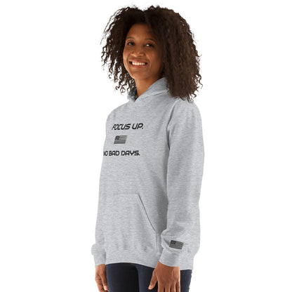 FU No Bad Days - Heavy blend Unisex Hoodie - Black embroidered