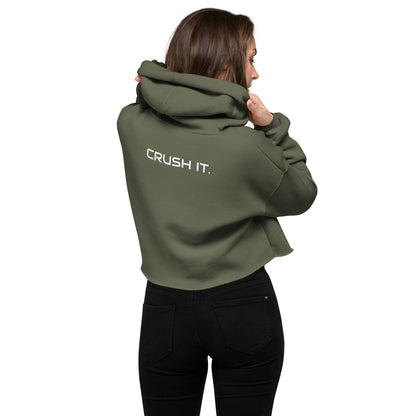 Focus Up & Crush It - Women's Crop Hoodie